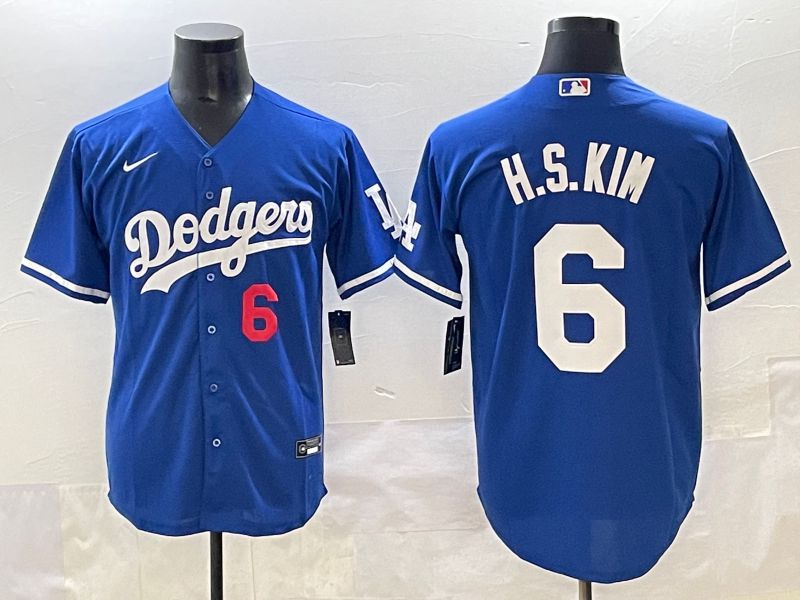 Men 2025 Los Angeles Dodgers #6 H.S.Kim Blue Game Nike MLB Jersey style 2